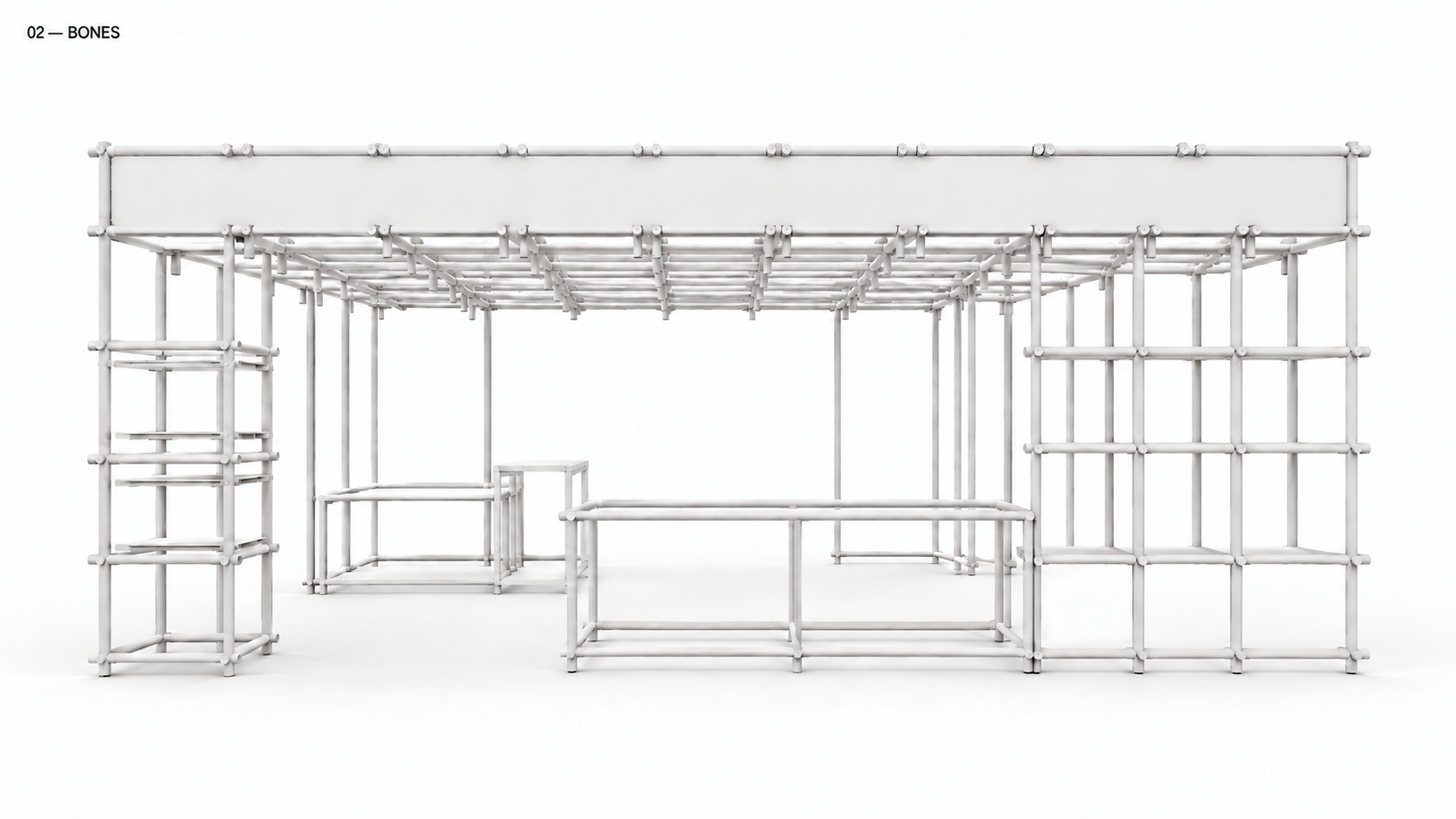 White structural framework