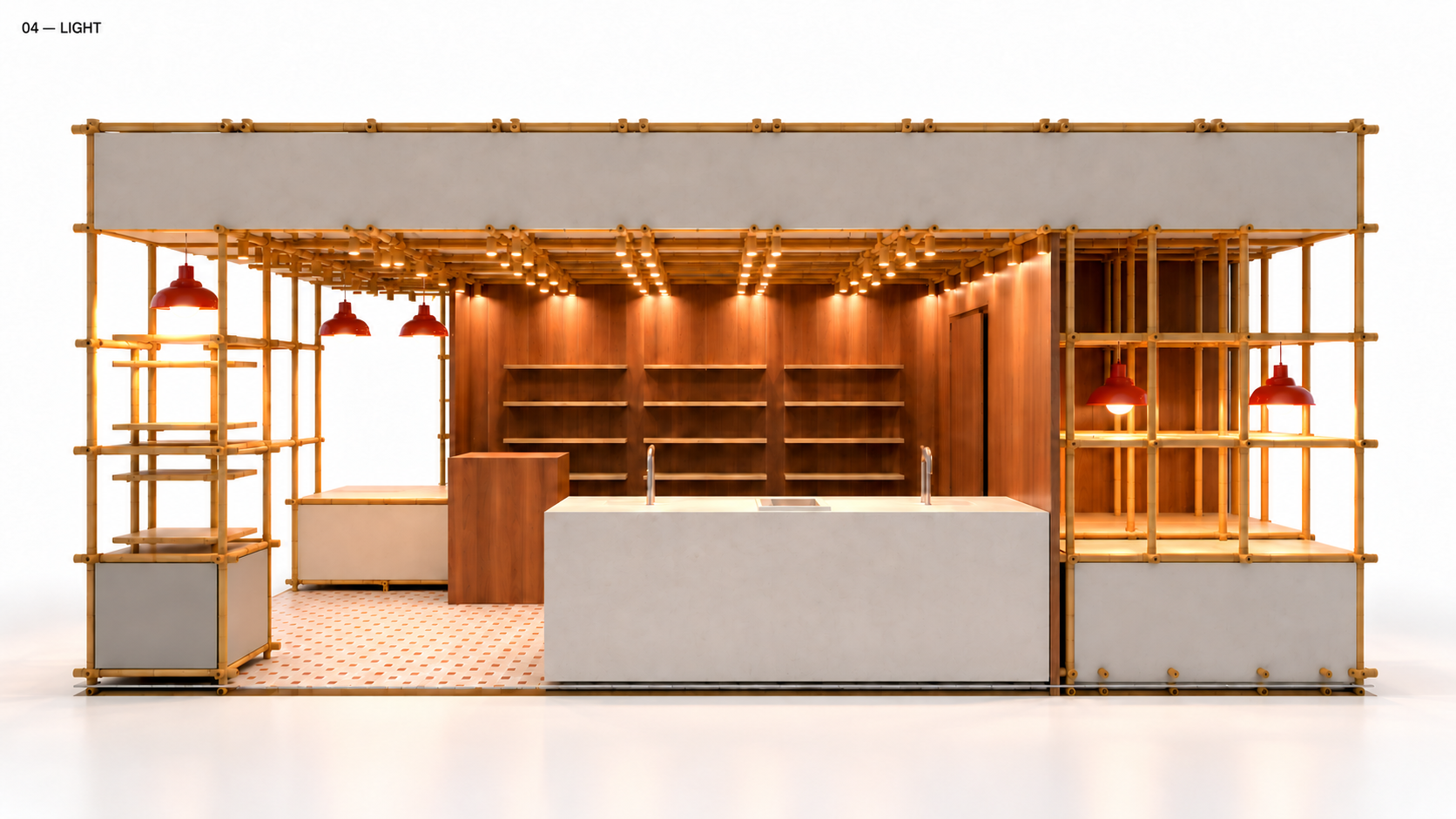 Warm architectural lighting